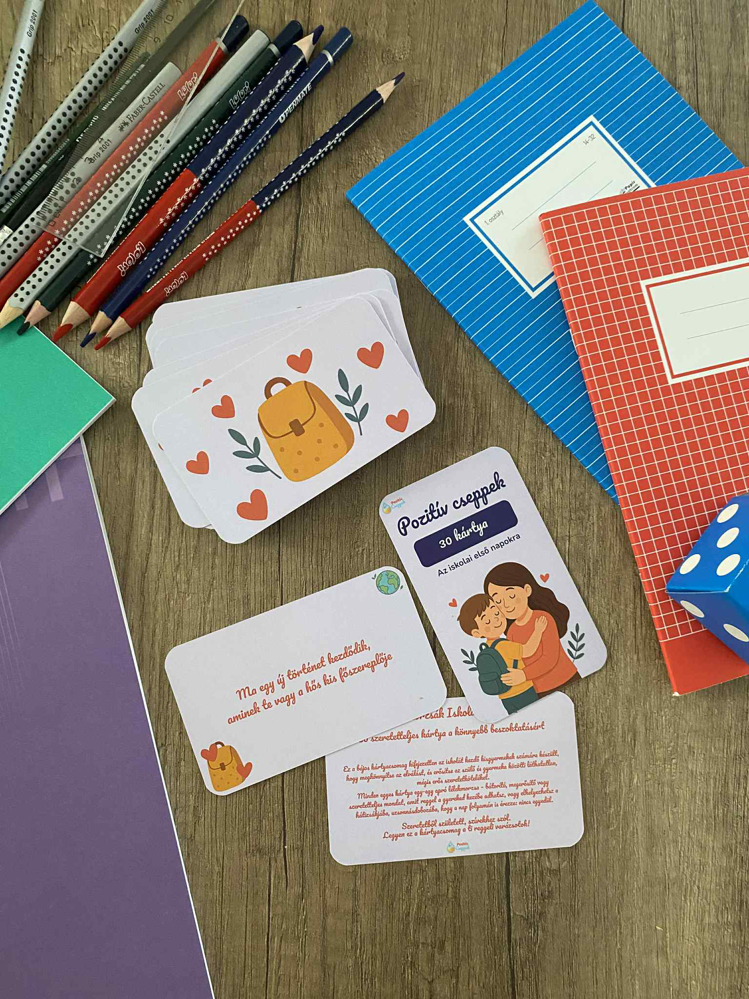 Összhangban csomag- Női önbizalom kártya és Pozitív üzenetek iskolás napokra csomag