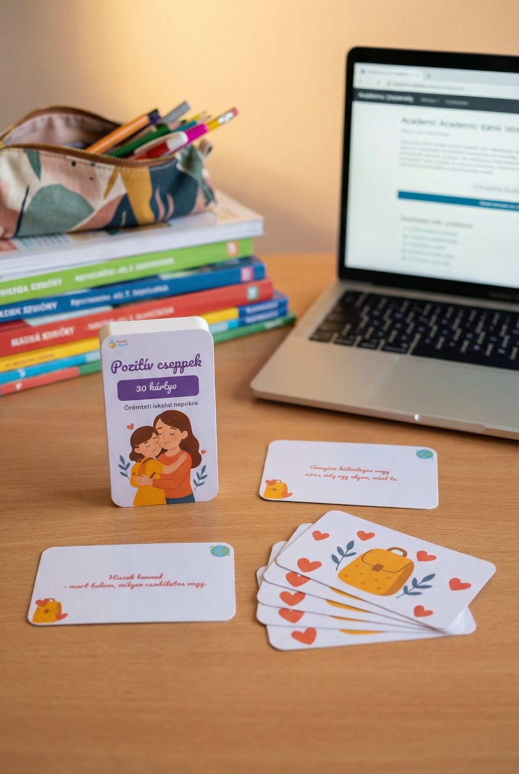Összhangban csomag- Női önbizalom kártya és Pozitív üzenetek iskolás napokra csomag