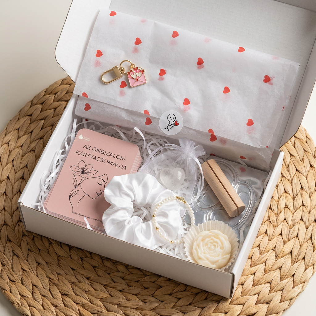Harmónia csomag - Valentin napi ajándék - Női önbizalom ajándékdoboz, díszcsomagolásban